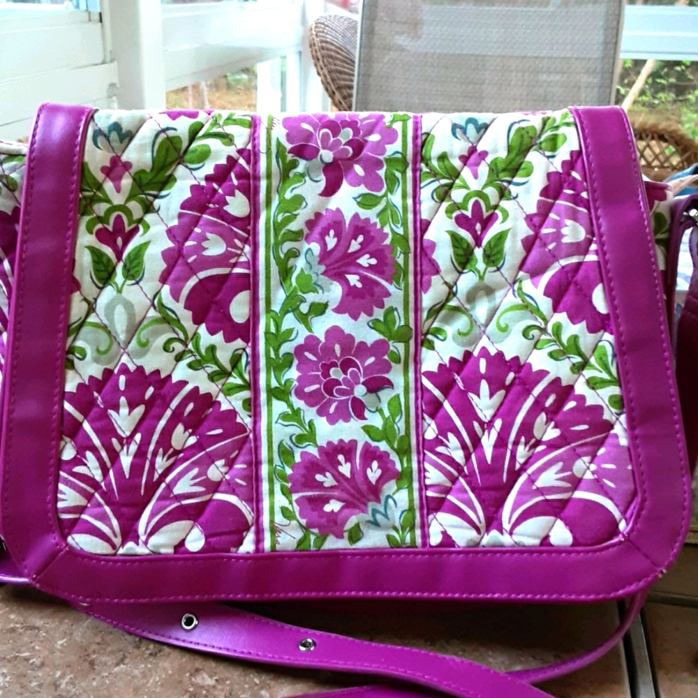 Vera Bradley Purple & Lime Shoulder Bag